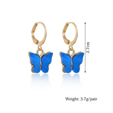 boucles oreilles papillon personnalisées acryliques colorées à la mode's discount tags