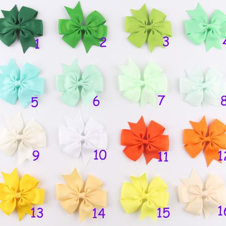 solid color ribbed ribbon bow hairpin's discount tags
