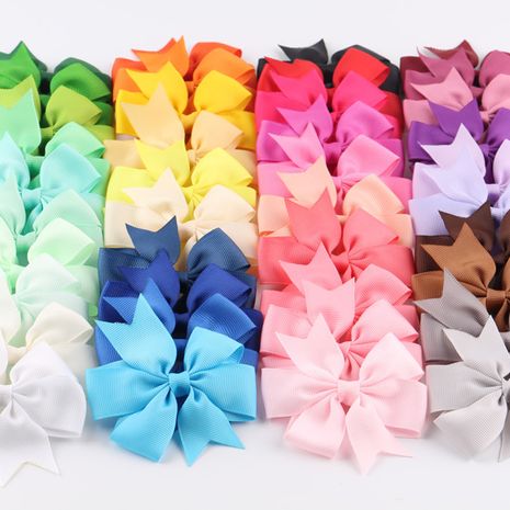  solid color ribbed ribbon bow hairpin  NHDM266727's discount tags