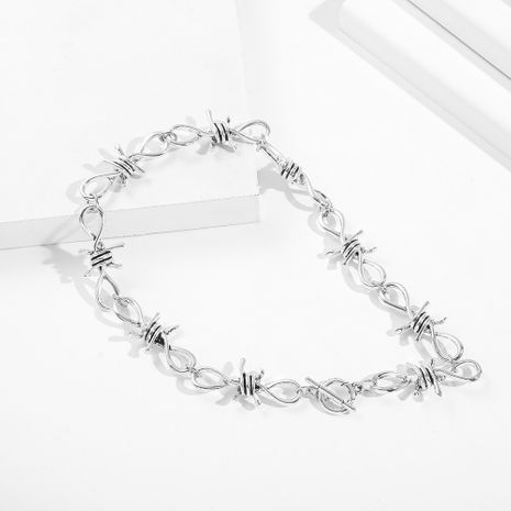 Fashion new hip-hop style rock trendy thorns full diamond acrylic necklace's discount tags