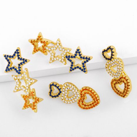 five-pointed star  love earrings NHAS280944's discount tags