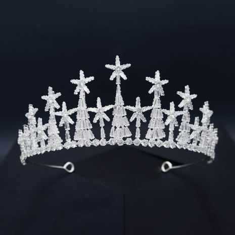Korean  star zircon baroque crown NHHS281067's discount tags