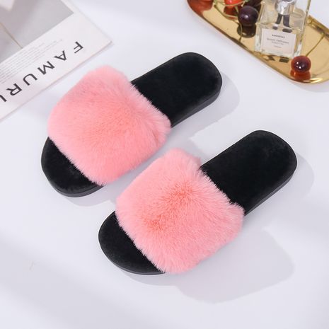  winter  plush  one-word slippers  NHPE281557's discount tags