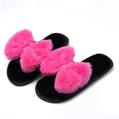 cotton  bowknot plush slippers  NHPE281583's discount tags