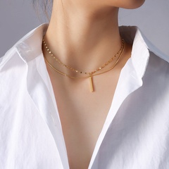 simple  multi-layered necklace