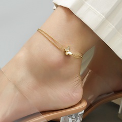 simple butterfly anklet