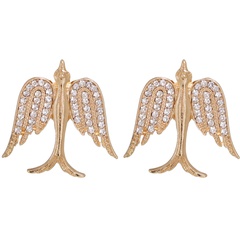 fashion alloy diamond bird earrings