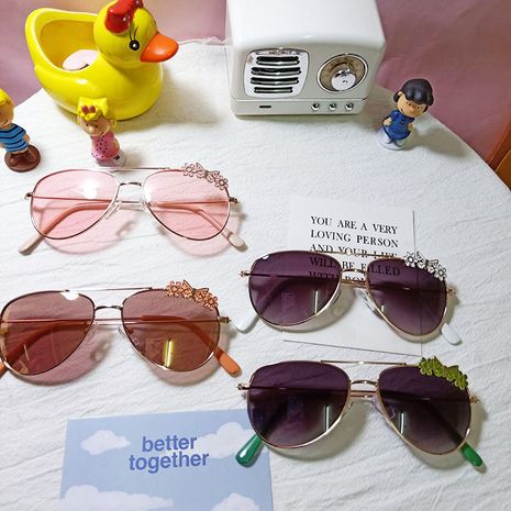 lunettes de soleil roses colorées à grande monture's discount tags