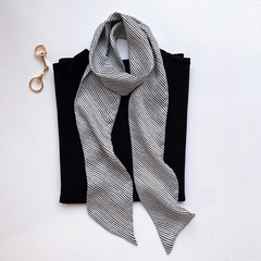 striped long silk tie scarf