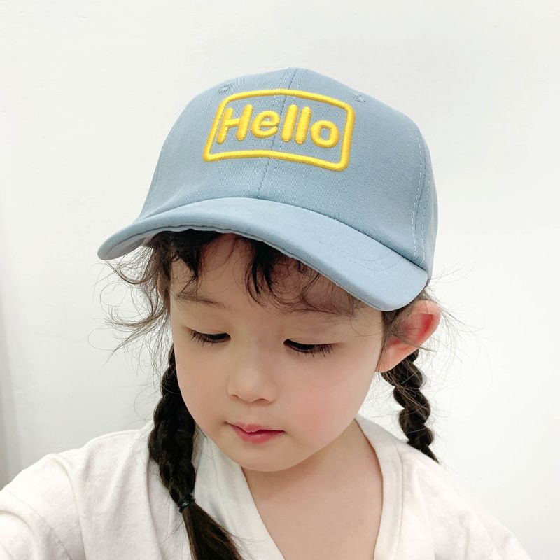 childrens embroidery sunscreen cute letter baseball cap