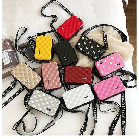 Koreanische Kindertaschen Mini-Koffer Koffer quadratische Tasche Damen Umhängetasche's discount tags