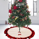 Karierte Stoffkante Leinen Weihnachtsbaum Bodenschrzepicture16