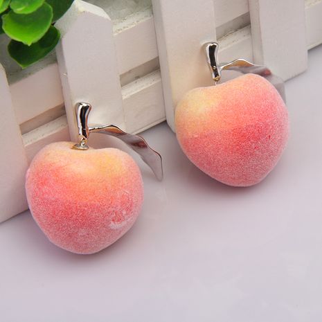 simulation fruit cute big peach earrings's discount tags