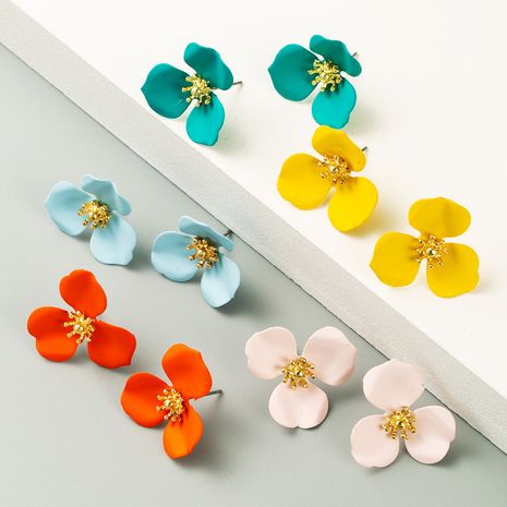 fashion exquisite flower alloy earrings's discount tags