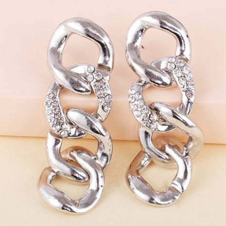 fashion hollow chain four-link earrings's discount tags