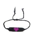 simple bohemian purple heart beaded braceletpicture12