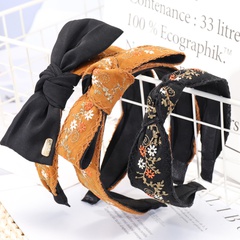 Ethnic embroidery lace  floral bowknot fabric hairband