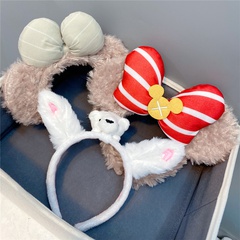 cute  big ear bow hair band plush cartoon headband