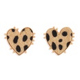 retro peach heart leopard earringspicture16