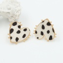 retro peach heart leopard earringspicture11
