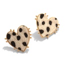 retro peach heart leopard earringspicture12