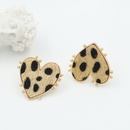 retro peach heart leopard earringspicture13