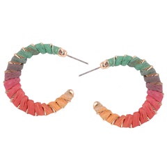 alloy C-shaped fashion semicircle earrings