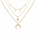 collier  pendentif croix lune en mtal multicouchepicture57