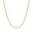 Fashion tide round heart sleeve titanium steel twist piece ring necklace bracelet clavicle chain setpicture46