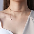 Fashion tide round heart sleeve titanium steel twist piece ring necklace bracelet clavicle chain setpicture21