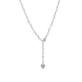 Fashion tide round heart sleeve titanium steel twist piece ring necklace bracelet clavicle chain setpicture22