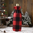 Dcorations de Nol couvercle de bouteille de vin grand treillis rouge et noirpicture21