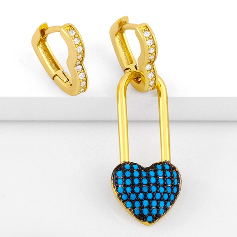 asymmetrical diamond fashion heart earrings NHAS286137's discount tags