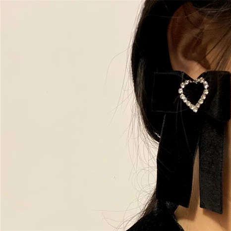 retro velvet bow rhinestone earrings's discount tags