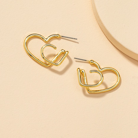 Fashion Double Peach Heart Earrings's discount tags