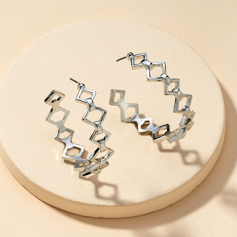 fashion metal C-shaped earrings's discount tags