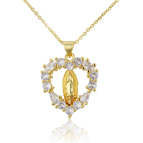 Diamant herzförmig die Madonna Halskette's discount tags