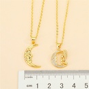 Korean Minimalism Cute Personality Smile Diamond Moon Necklace Hollow Crescent Cupid Pendant Clavicle Chain Femalepicture12