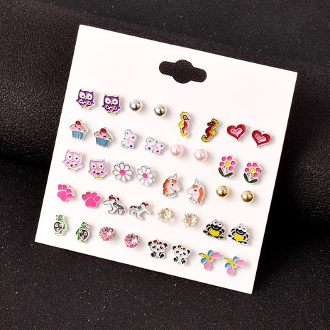 simple earrings set 20 pairs's discount tags