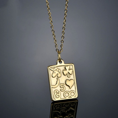 collier simple rétro simple motif d'amour géométrique créatif's discount tags