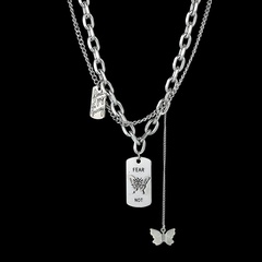 double layer butterfly necklace
