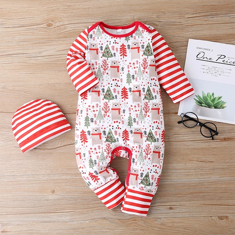   Christmas tree full print long-sleeved one-piece romper  NHLF287076's discount tags