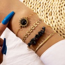 retro black sun flower bracelet 4piece setpicture7