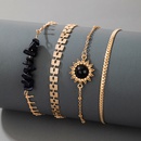 retro black sun flower bracelet 4piece setpicture8