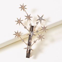 rhinestone five-pointed star branch hairpin