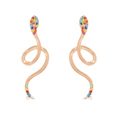 simple  exaggerated snake-shaped fashion earrings