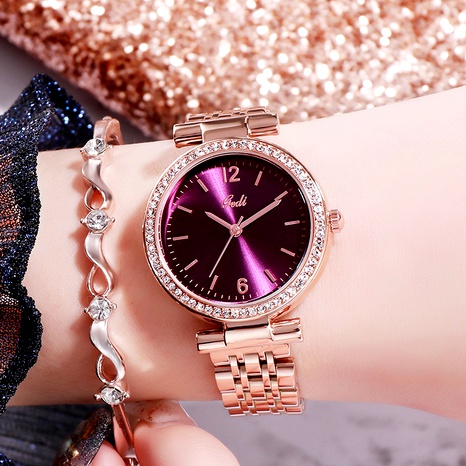  fashion casual steel elegant  diamond studded  waterproof watch NHSR288265's discount tags