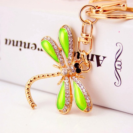 Dripping Craft Small Gift Green Dragonfly Keychain's discount tags