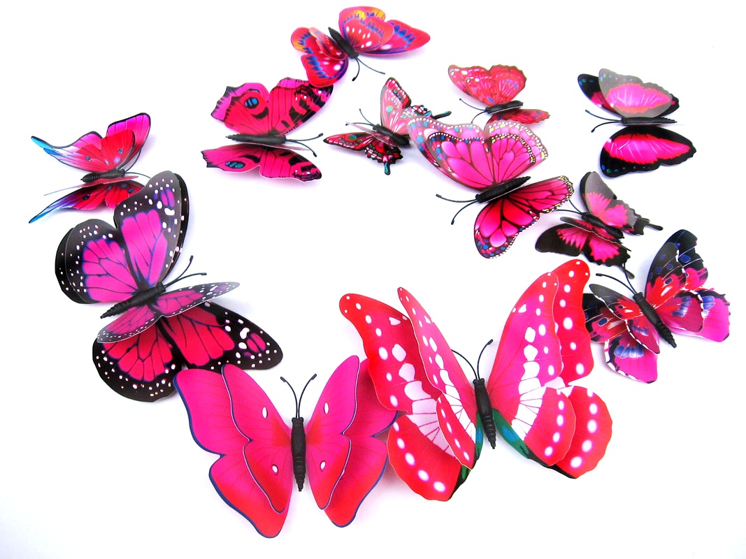 pegatinas de pared de mariposas creativas juego de 12 piezas