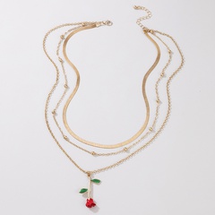 new  simple retro flower pendant necklace